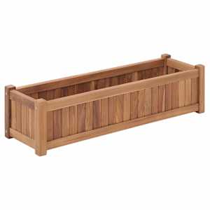 Vyvýšený záhon 100 x 30 x 25 cm masivní teakové dřevo - obrázek 1