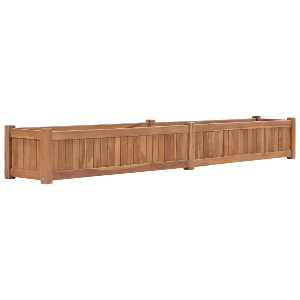 vidaXL Hochbeet 200x30x25 cm Massivholz Teak