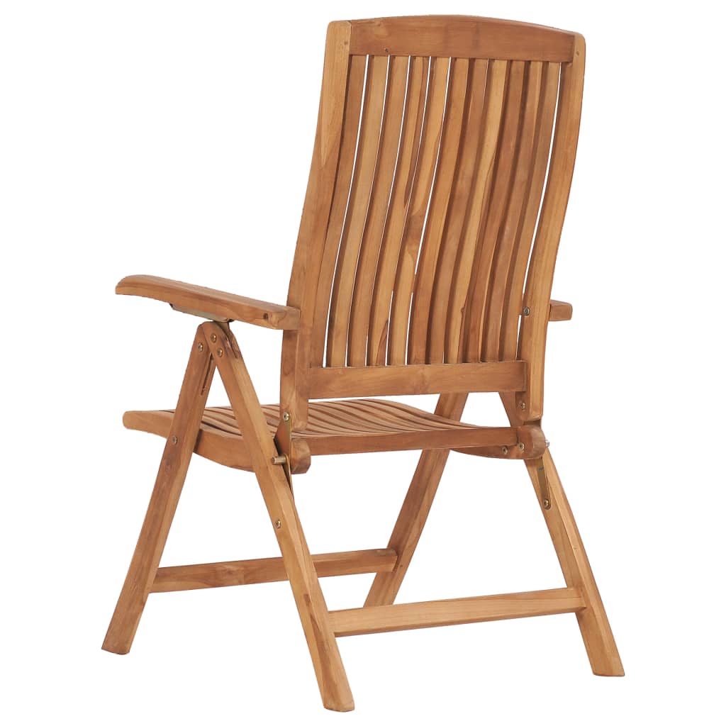 vidaXL Reclining Patio Chairs 2 pcs Solid Teak Wood