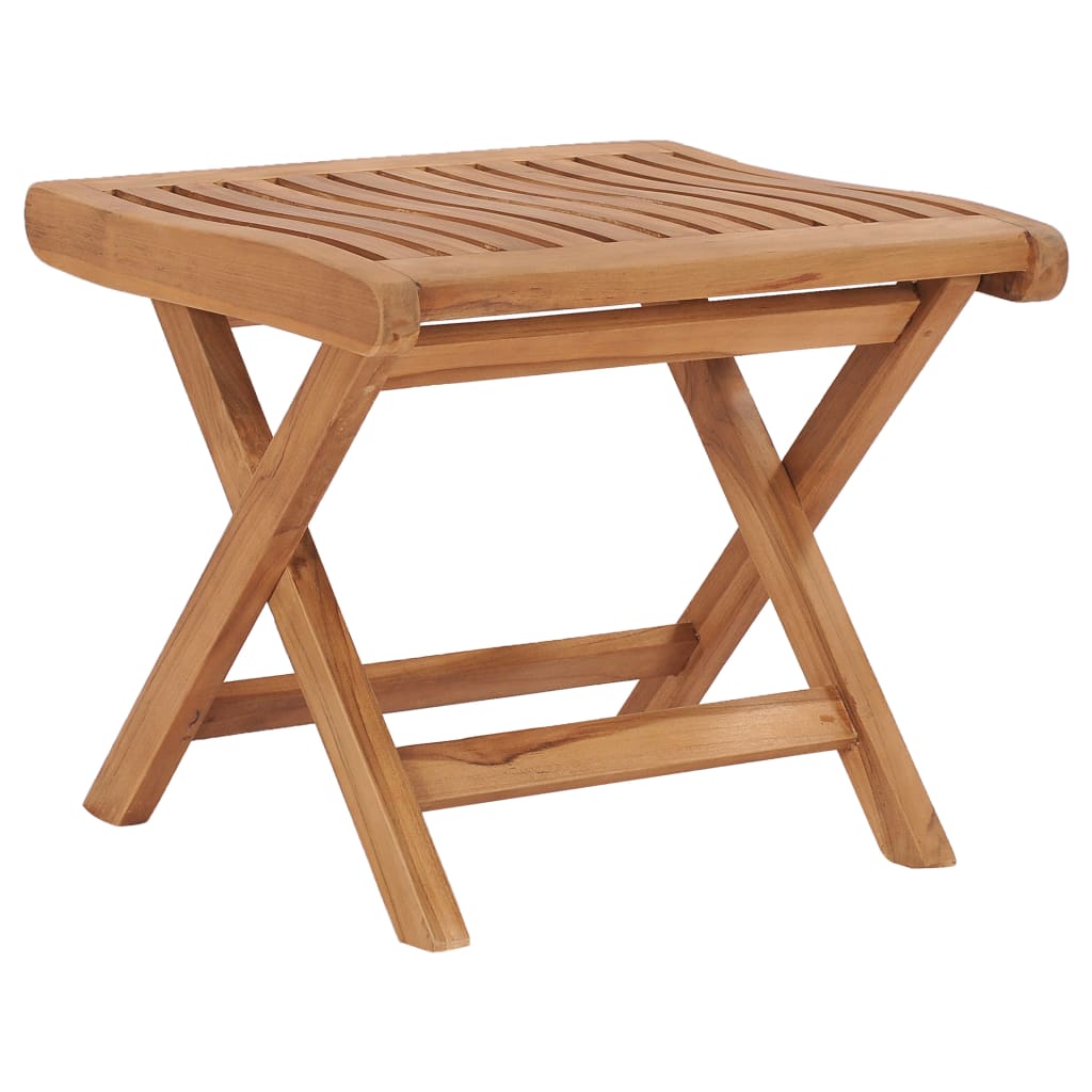 vidaXL Klappbarer Fußhocker 46,5×49×41,5 cm Massivholz Teak