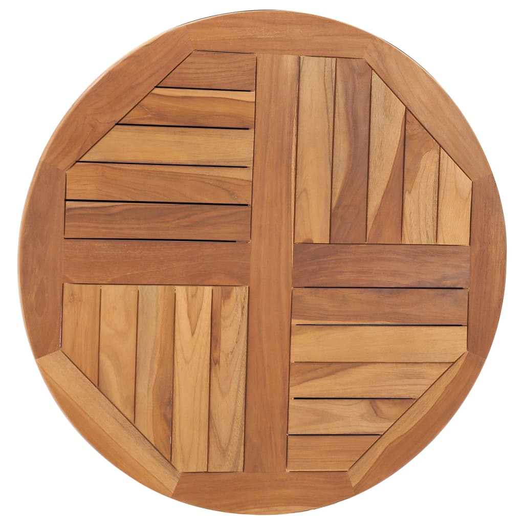 vidaXL Tafelblad rond 2,5 cm 70 cm massief teakhout afbeelding