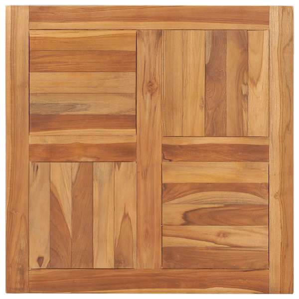 vidaXL lauaplaat, tiikpuu, kandiline, 70 x 70 x 2,5 cm
