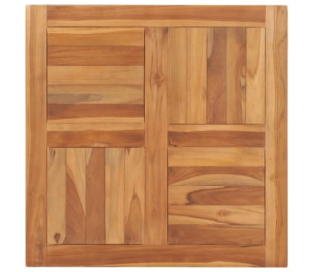 vidaXL Piano del Tavolo Legno Massello di Rovere Quadrato 23mm 70x70cm Ripiano