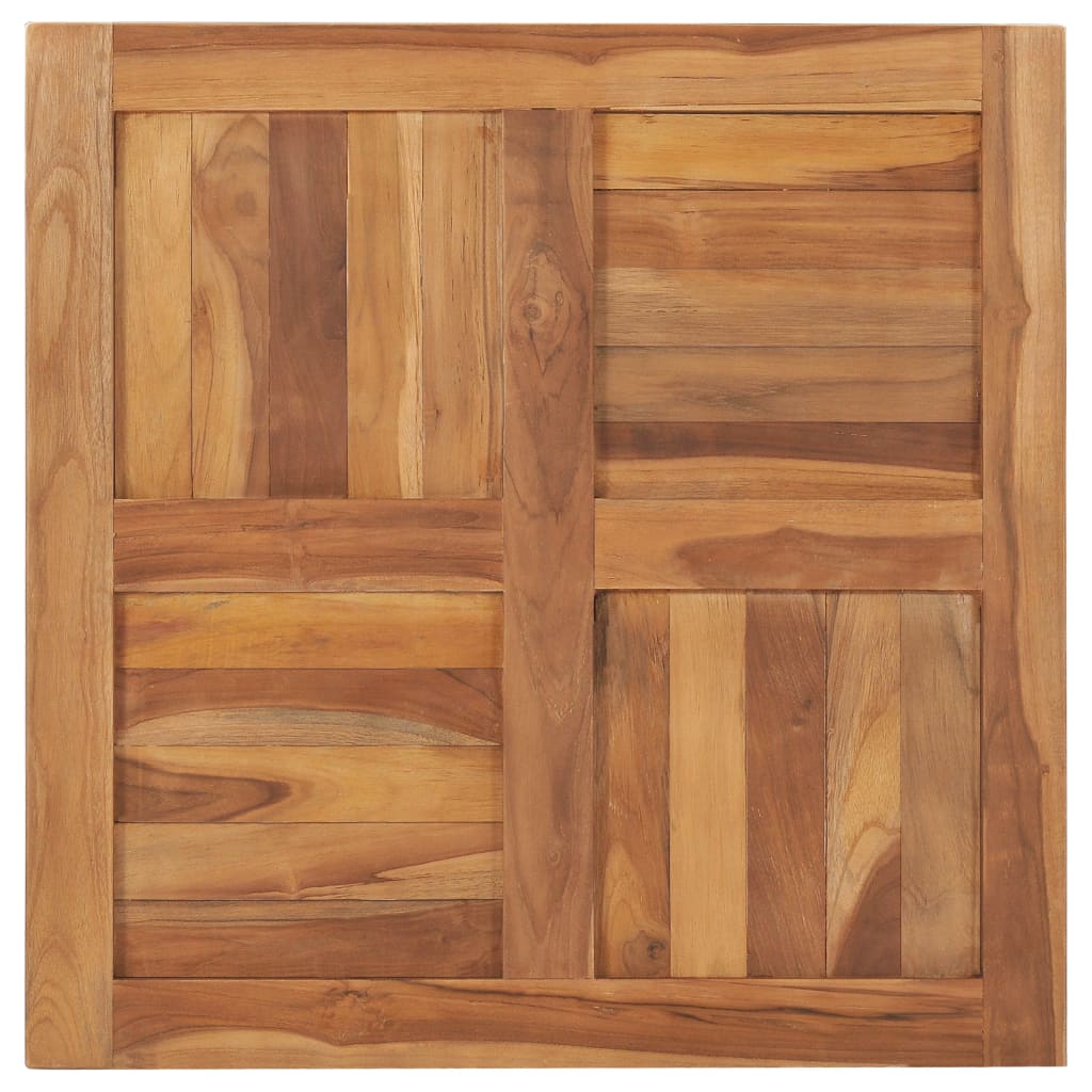 Tischplatte Massivholz Teak 70×70×2,5 cm | Stepinfit.de