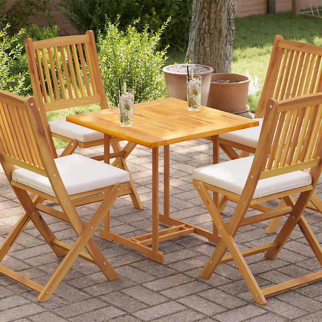 Bordplade 70x70x2,5 cm massivt teaktræ