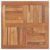 vidaXL lauaplaat, tiikpuu, kandiline, 80 x 80 x 2,5 cm