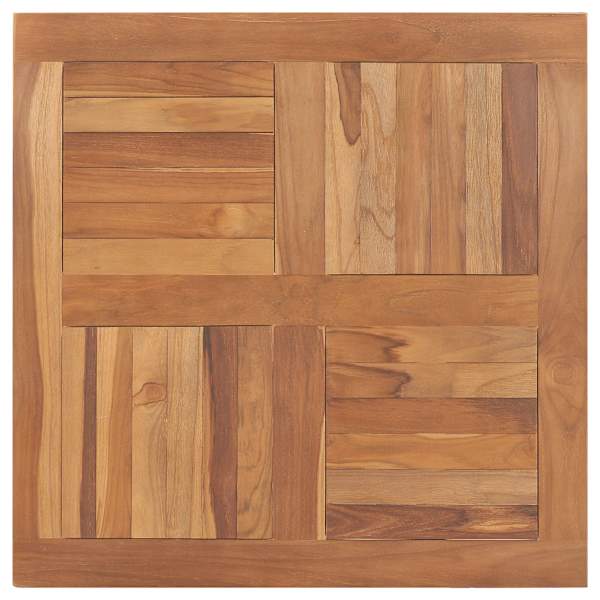 vidaXL lauaplaat, tiikpuu, kandiline, 80 x 80 x 2,5 cm