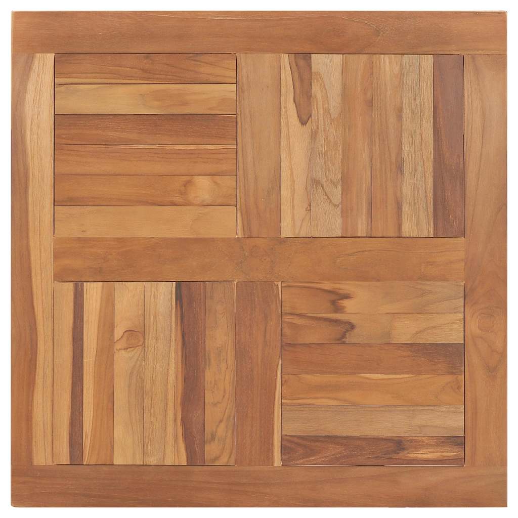 vidaXL Stolní deska masivní teakové dřevo čtvercová 80 x 80 x 2,5 cm