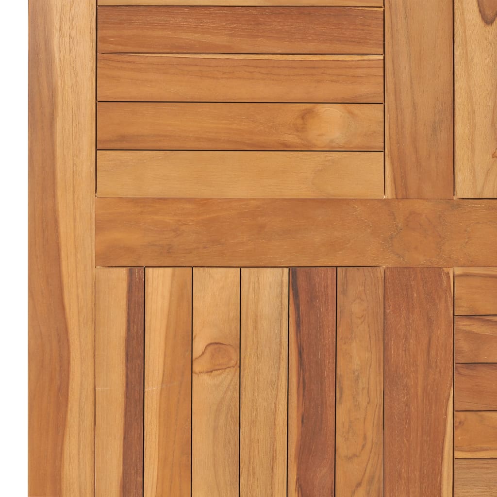 Stolní deska masivní teakové dřevo čtvercová 80 x 80 x 2,5 cm