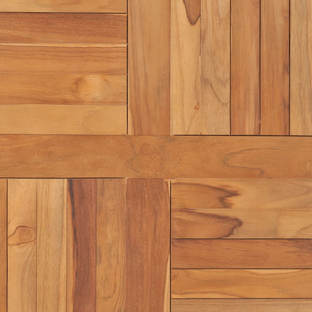 Tischplatte Massivholz Teak Quadratisch 80×80×2,5 cm | Stepinfit.de