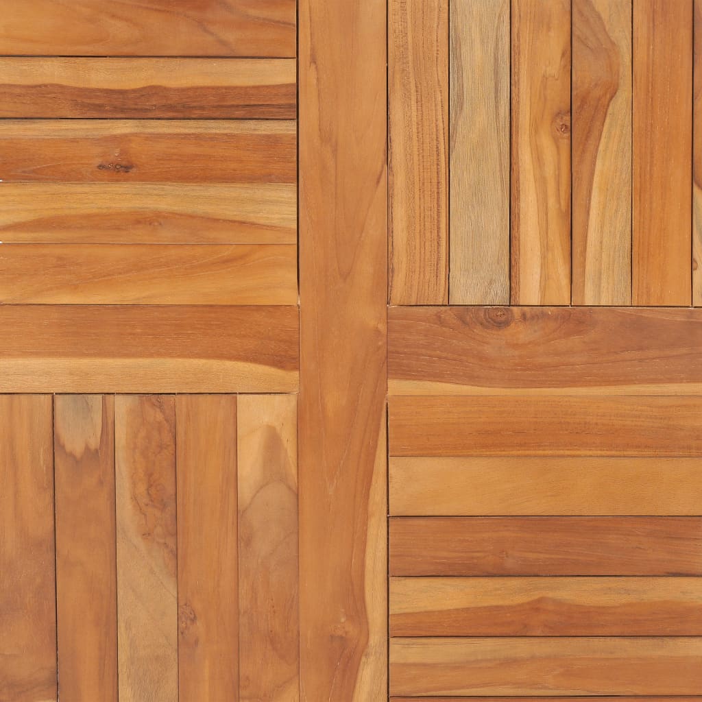 Tischplatte Massivholz Teak Quadratisch 90×90×2,5 cm | Stepinfit.de
