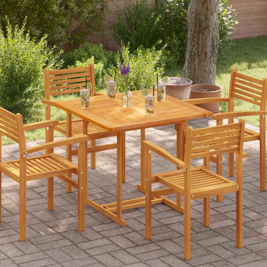 vidaXL bordplade 90x90x2,5 cm firkantet massivt teaktræ