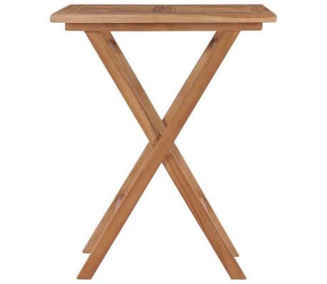 vidaXL Folding Garden Table 60x60x75 cm Solid Teak Wood