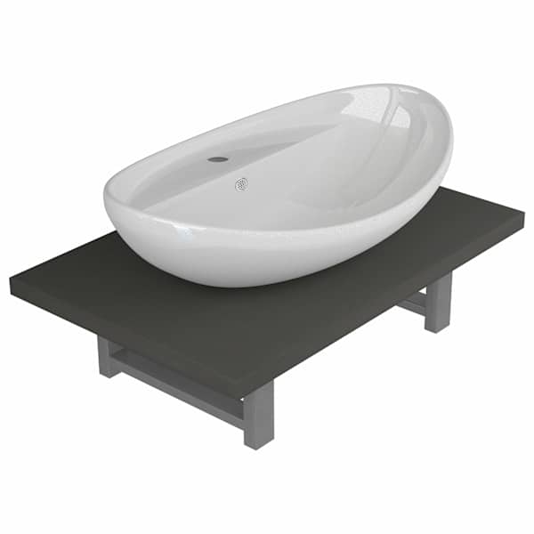 vidaXL kaheosaline vannitoam&ouml;&ouml;bli komplekt, keraamiline, hall