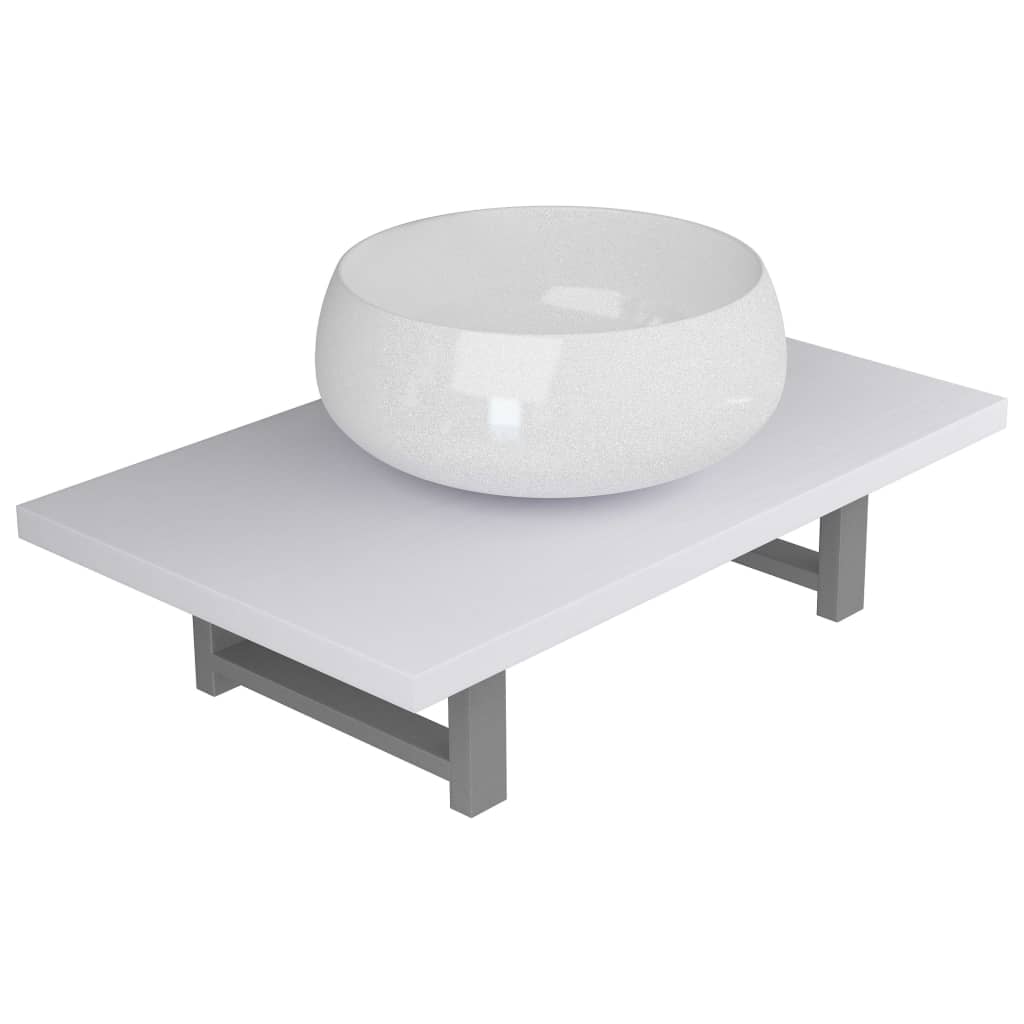 Petrashop  2dílný set koupelnového nábytku keramika bílý