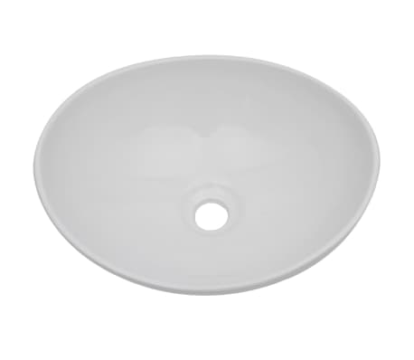 vidaXL Vonios kambario baldų komplektas, 3d., baltos sp., keramika