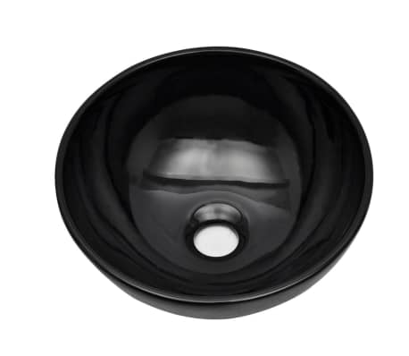 vidaXL Vonios kambario baldų komplektas, 3d., baltos sp., keramika