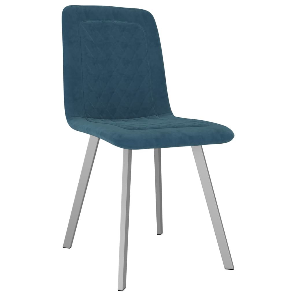 

vidaXL Eetkamerstoelen 6 st fluweel blauw