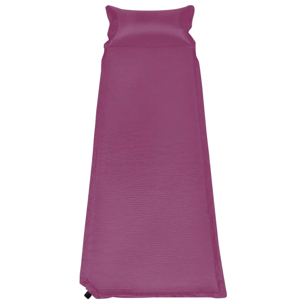 vidaXL Colchón de aire inflable con almohada rosa 66x200 cm