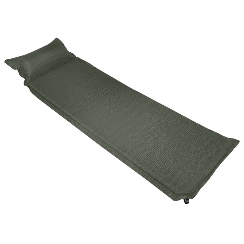 Täytettävä ilmapatja tyynyllä 66×200 cm tummanvihreä