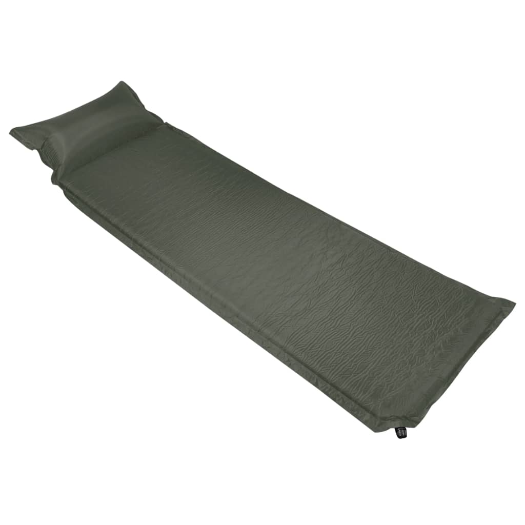 Täytettävä ilmapatja tyynyllä 66×200 cm tummanvihreä