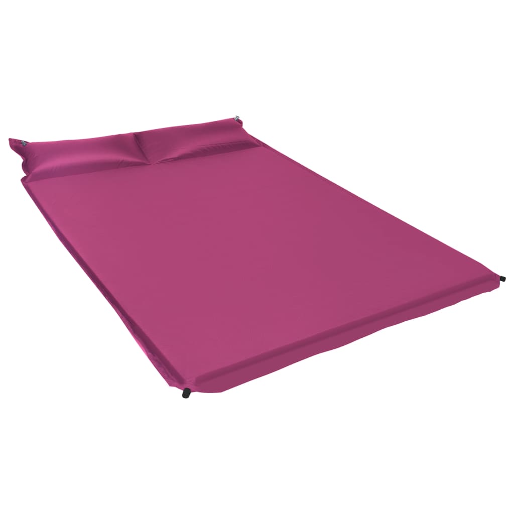vidaXL Täytettävä ilmapatja tyynyllä 130×190 cm vaaleanpunainen