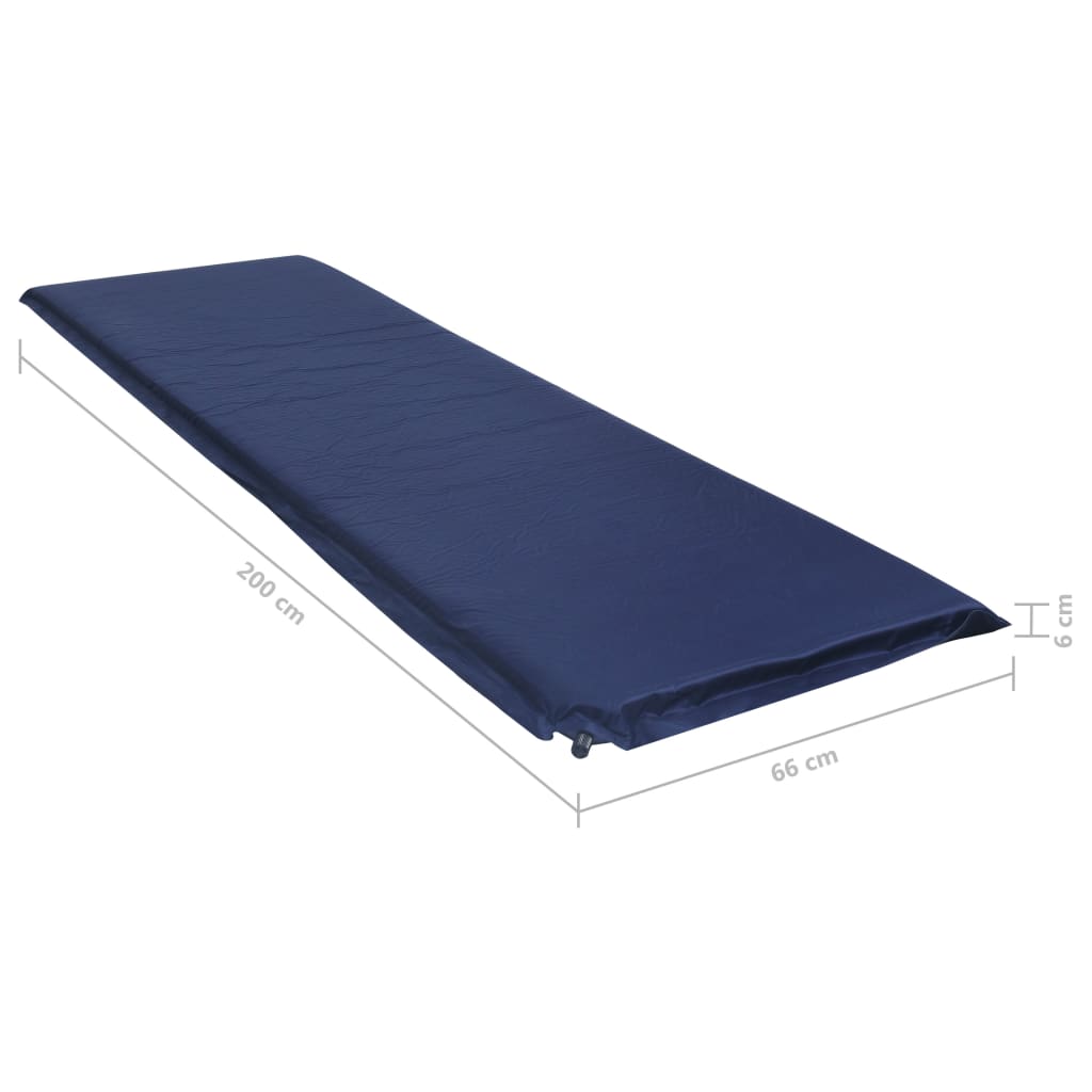 Kék felfújható matrac 66 x 200 cm 