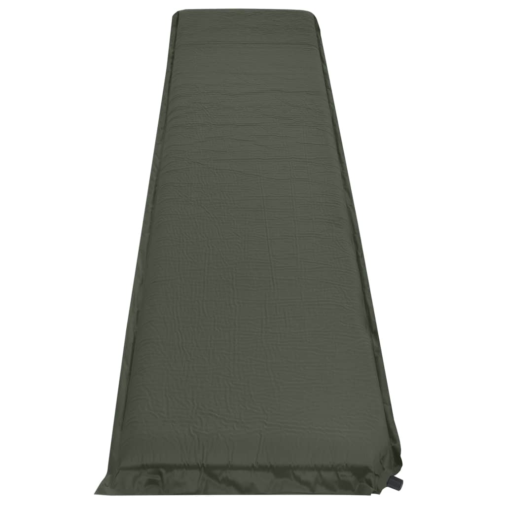 Sötétzöld felfújható matrac párnával 66 x 200 cm 