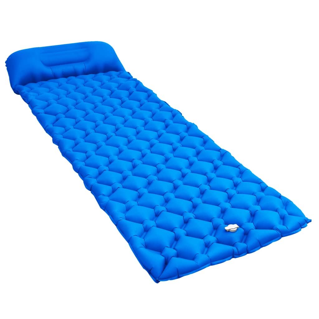 Täytettävä ilmapatja tyynyllä 58×190 cm sininen