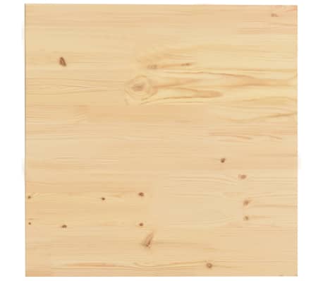 vidaXL Dessus de table Carré Bois de pin naturel 80x80x2,5 cm