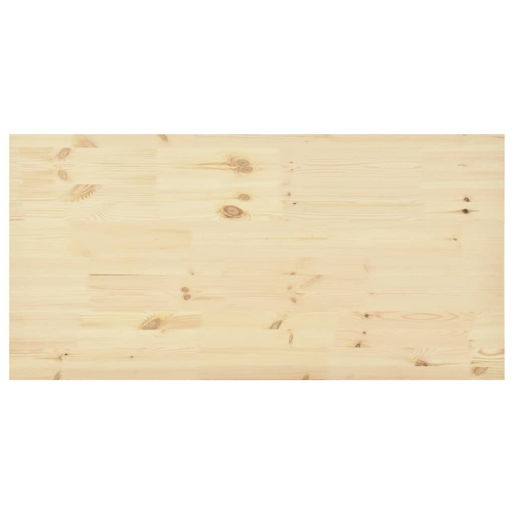 Tafelblad rechthoekig 100x60x2,5 cm natuurlijk grenenhout