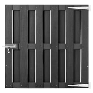 Vrtna vrata WPC 100x100 cm siva