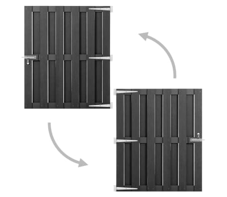 vidaXL Portillon WPC 100x120 cm Gris