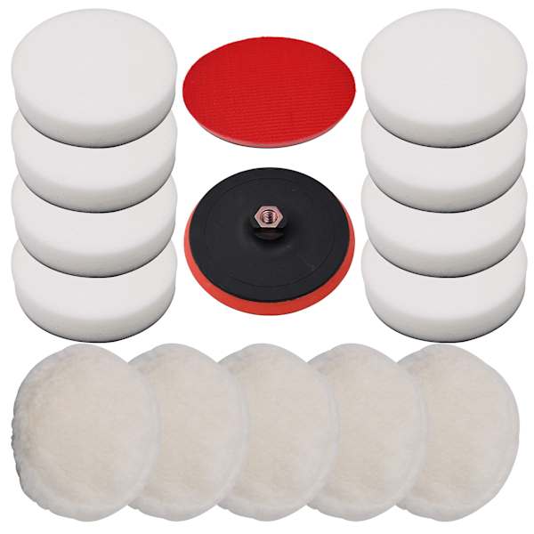 vidaXL 14-osaline poleerimispadja komplekt 180 mm