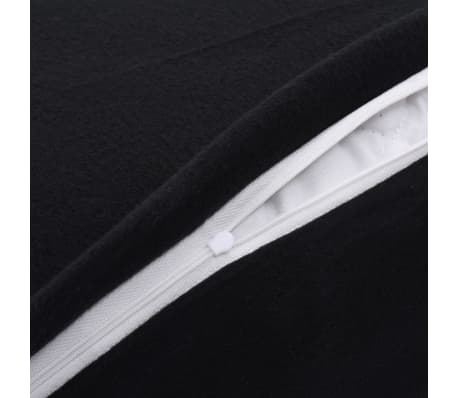 vidaXL Set lenjerie pat, negru, 5 piese, 200x200/80x80 cm, fleece