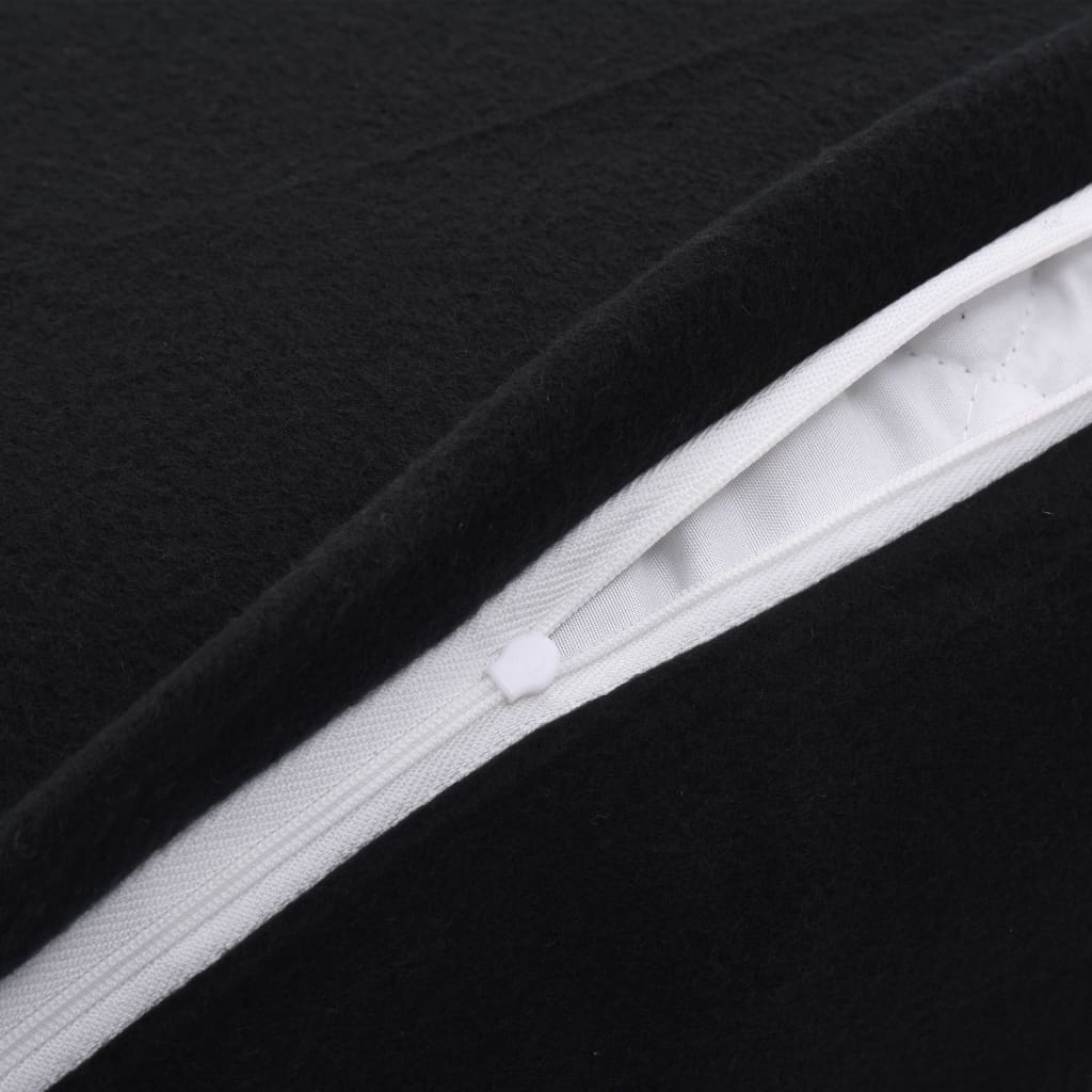 vidaXL Set lenjerie pat, negru, 140x200/60x70 cm, fleece