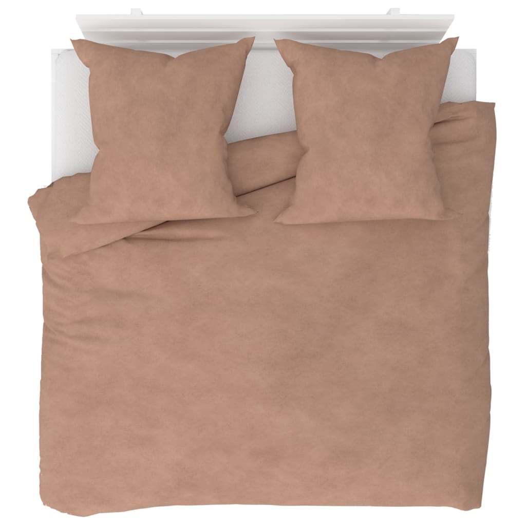 

vidaXL 5-delige Beddengoedset 200x200/80x80 cm fleece beige