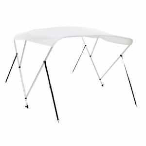 Bimini stříška se 3 oblouky bílá 183 x 140 x 137 cm - obrázek 4