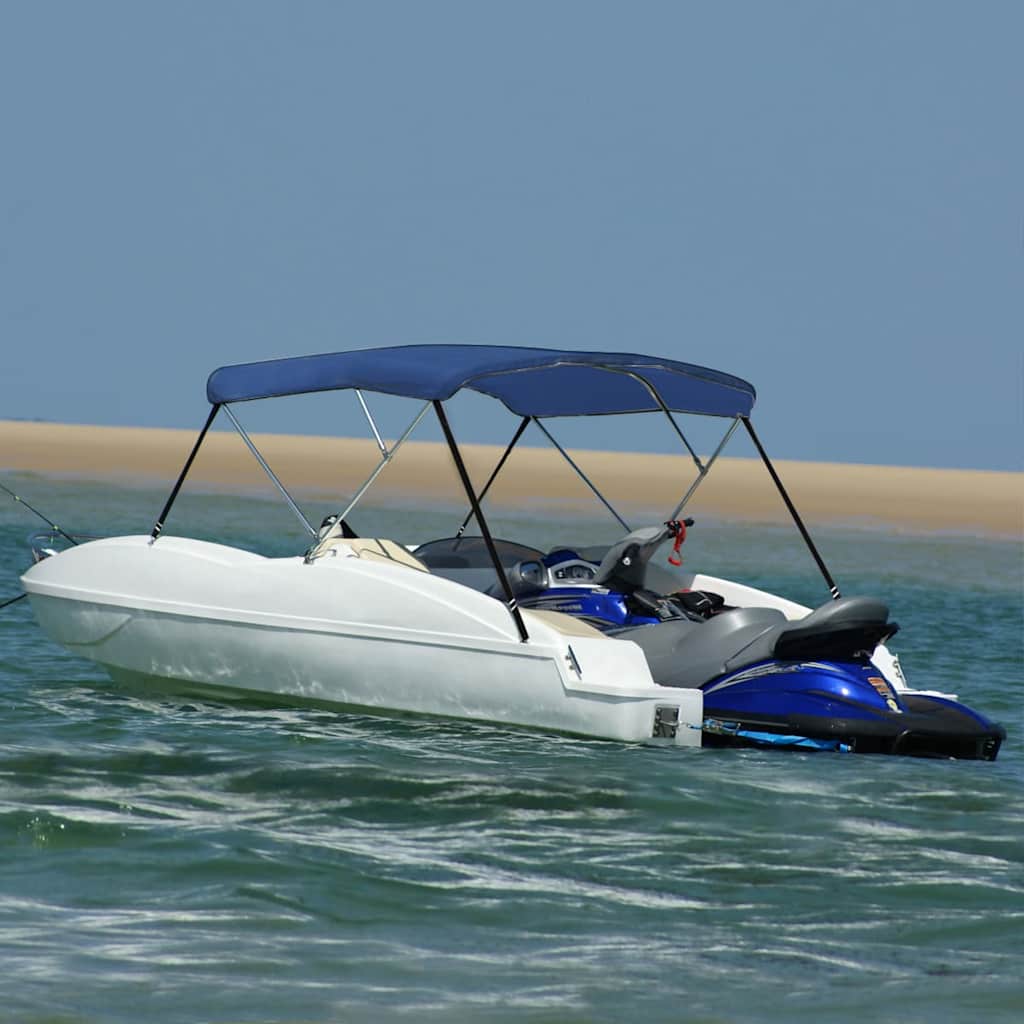 vidaXL kék háromágú bimini tető 183 x 140 x 137 cm