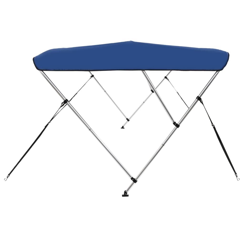 vidaXL 3 Bow Bimini Top Blue 72"x63"x53.9"