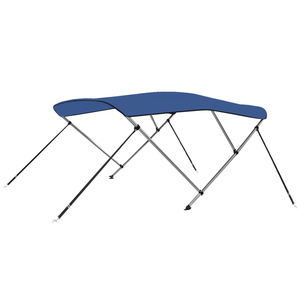 vidaXL Auvent bimini à 3 arceaux Bleu 183x180x137 cm