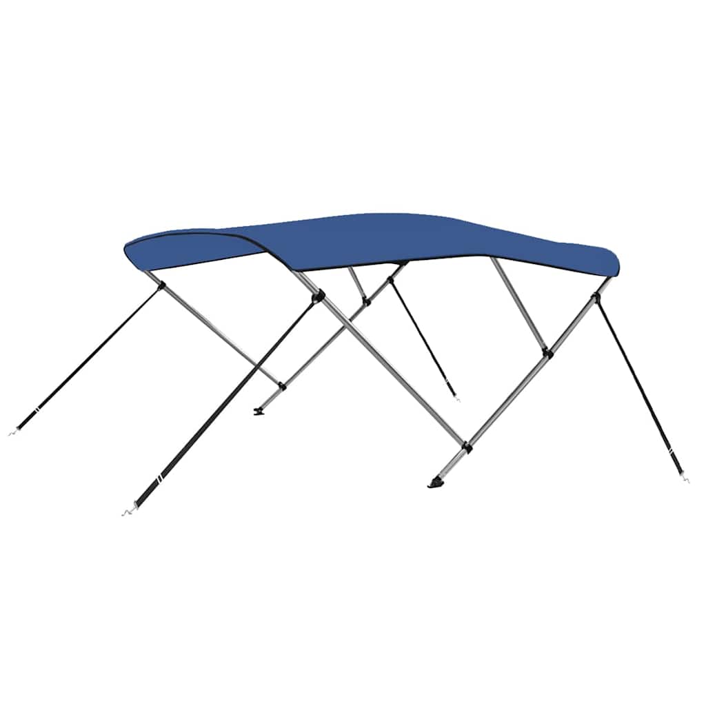 vidaXL Bimini stříška se 3 oblouky modrá 183 x 180 x 137 cm