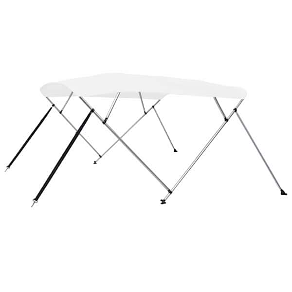 vidaXL 4 kaarega kaatri varikatus, valge 243x180x137 cm