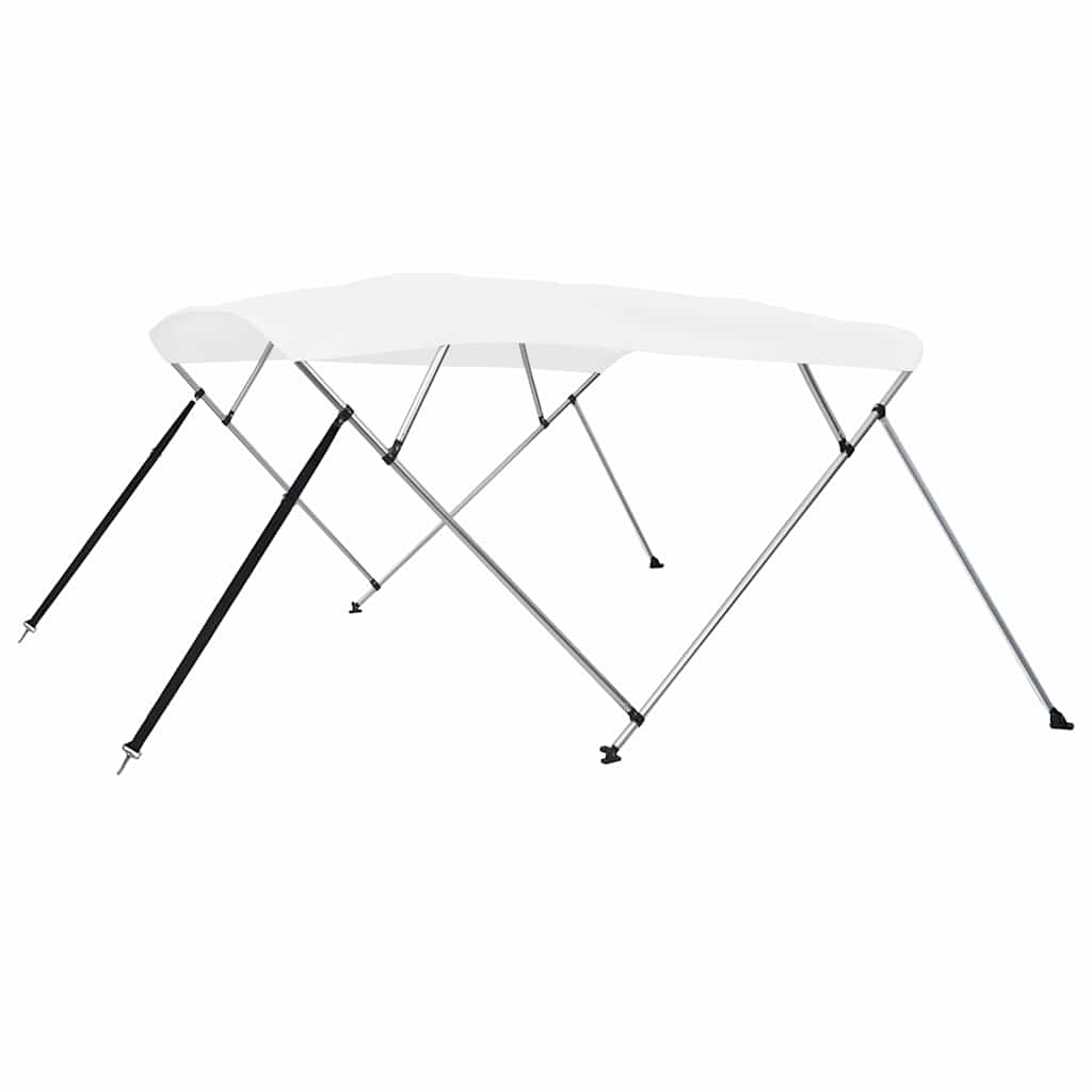 vidaXL Bimini stříška se 4 oblouky bílá 243 x 180 x 137 cm