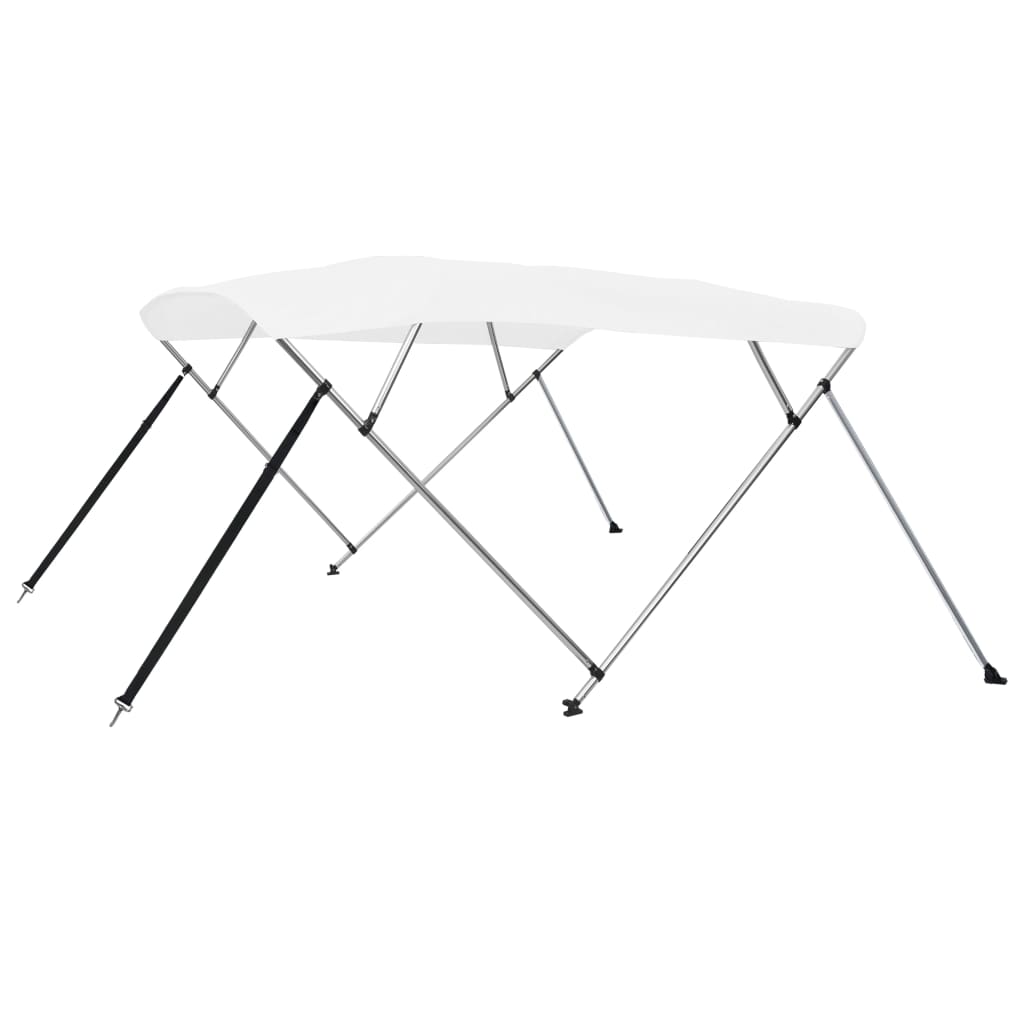 vidaXL Bimini stříška se 4 oblouky bílá 243 x 210 x 137 cm