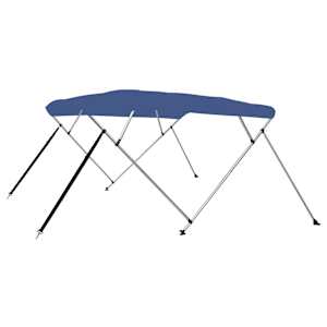 Bimini tenda s 4 loki modra 243x210x137 cm
