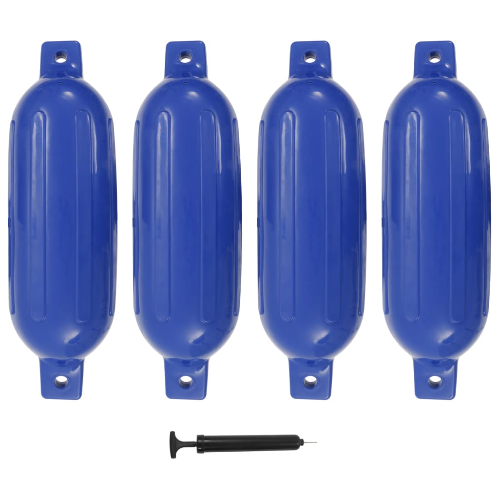 vidaXL Lodní nárazník 4 ks modrý 58,5 x 16,5 cm PVC