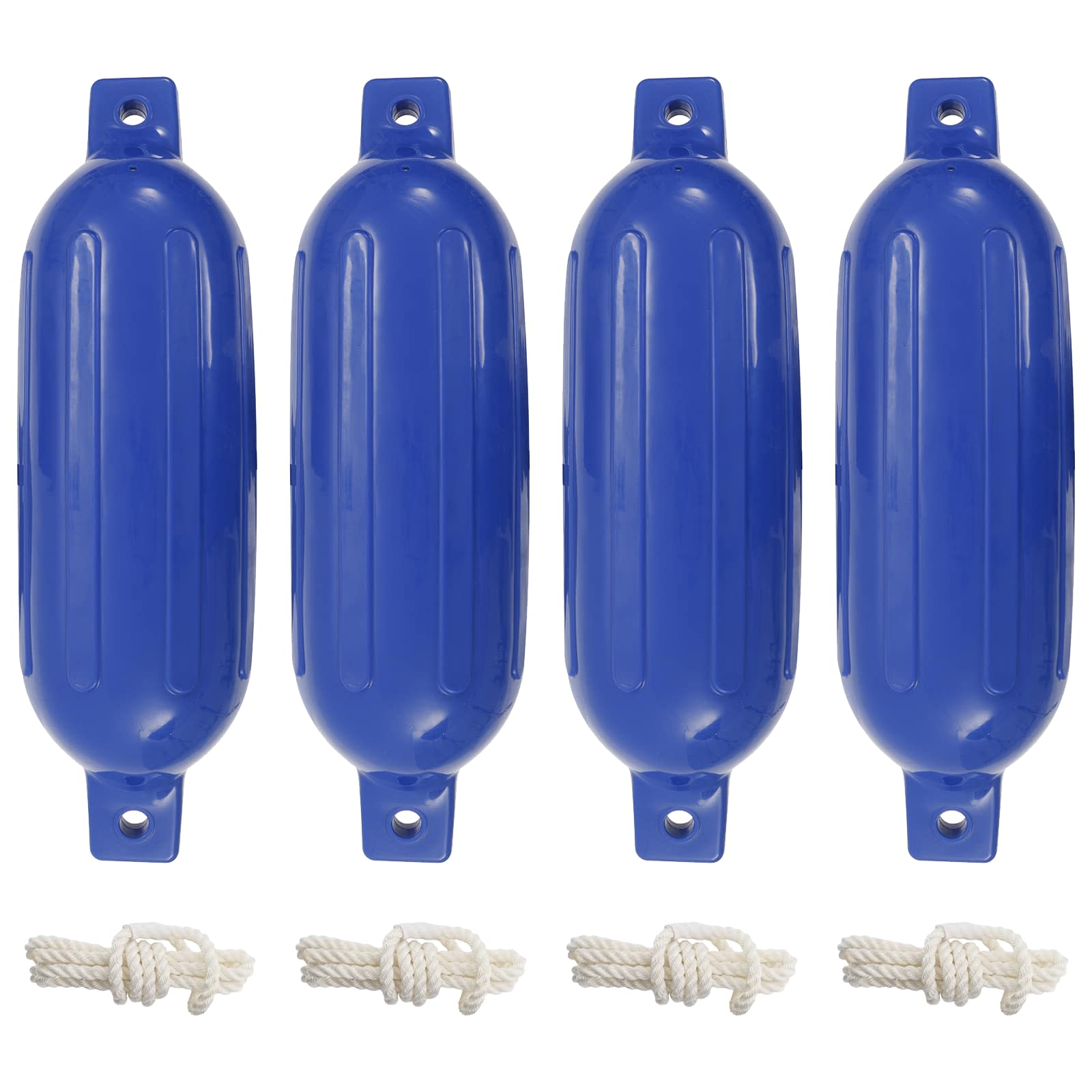 Bootstootkussens 4 st 58,5x16,5 cm PVC blauw – afbeelding 1