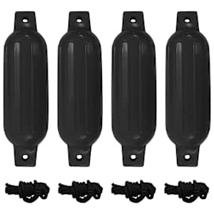 vidaXL paadi kaitseraud 4 tk, must, &Oslash; 11 x 40 cm, PVC
