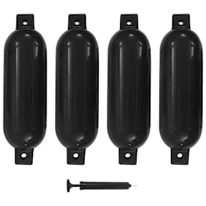 Odbijač za čoln 4 kosi črna 51x14 cm PVC